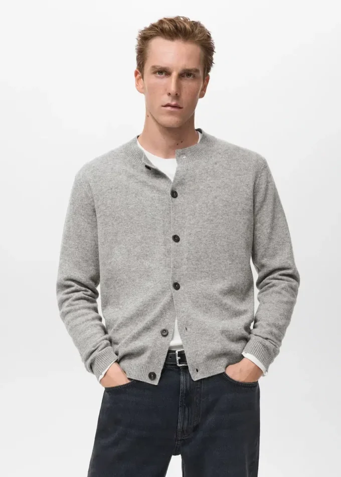 100% bardzo delikatna wełniana kardigan z guzikami 100% bardzo delikatna wełniana kardigan z guzikami