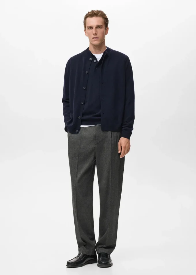 100% bardzo delikatna wełniana kardigan z guzikami 100% bardzo delikatna wełniana kardigan z guzikami