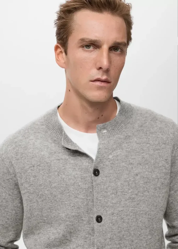 100% bardzo delikatna wełniana kardigan z guzikami 100% bardzo delikatna wełniana kardigan z guzikami