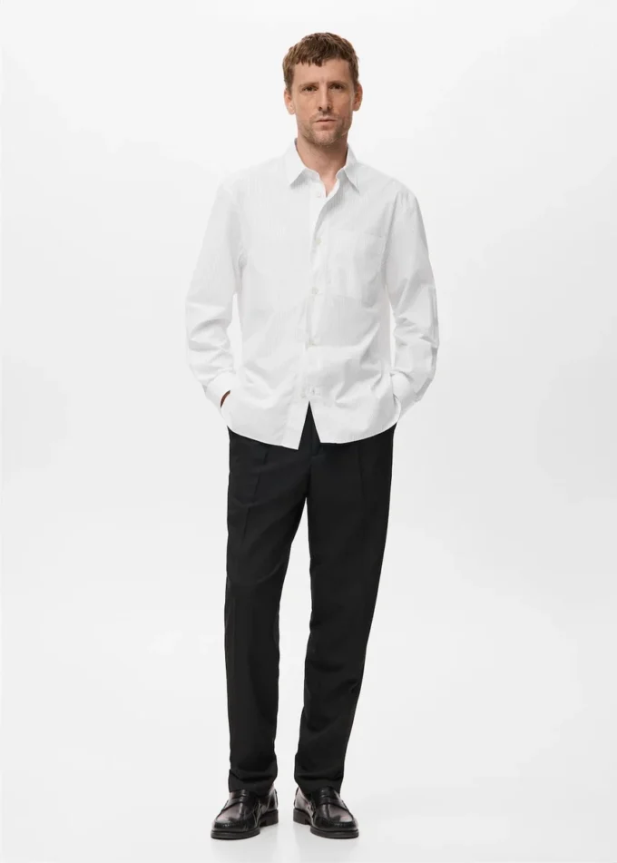 100% bawełna, koszula w paski o luźnym kroju 100% bawełna, koszula w paski o luźnym kroju