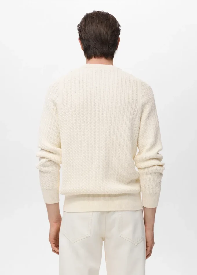 100% bawełniany sweter z plecionką 100% bawełniany sweter z plecionką