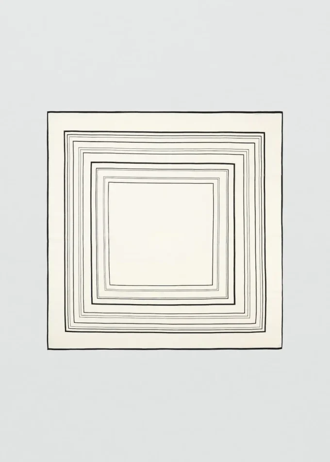 100% wełna z geometrycznym nadrukiem