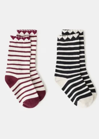 2 pary skarpetek we wzory