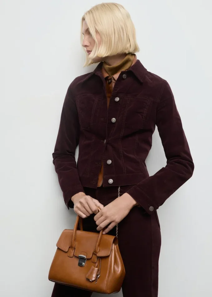 Aksamitna kurtka bomberka z przeszyciami Aksamitna kurtka bomberka z przeszyciami