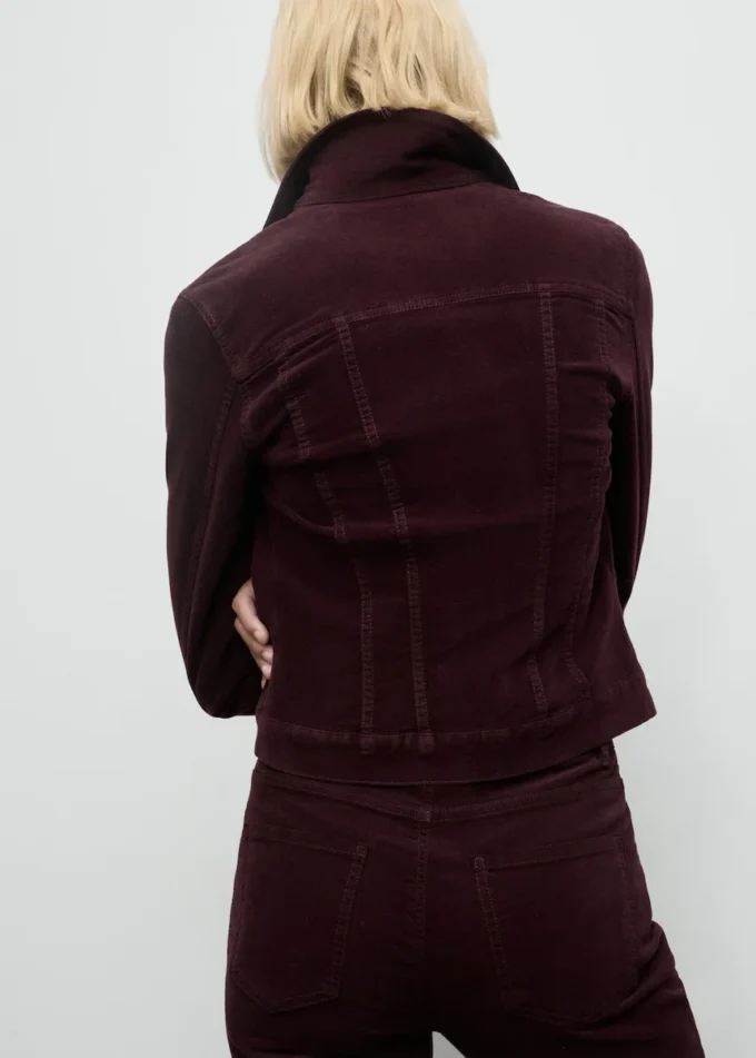 Aksamitna kurtka bomberka z przeszyciami Aksamitna kurtka bomberka z przeszyciami