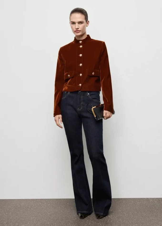 Aksamitna kurtka z guzikami Aksamitna kurtka z guzikami