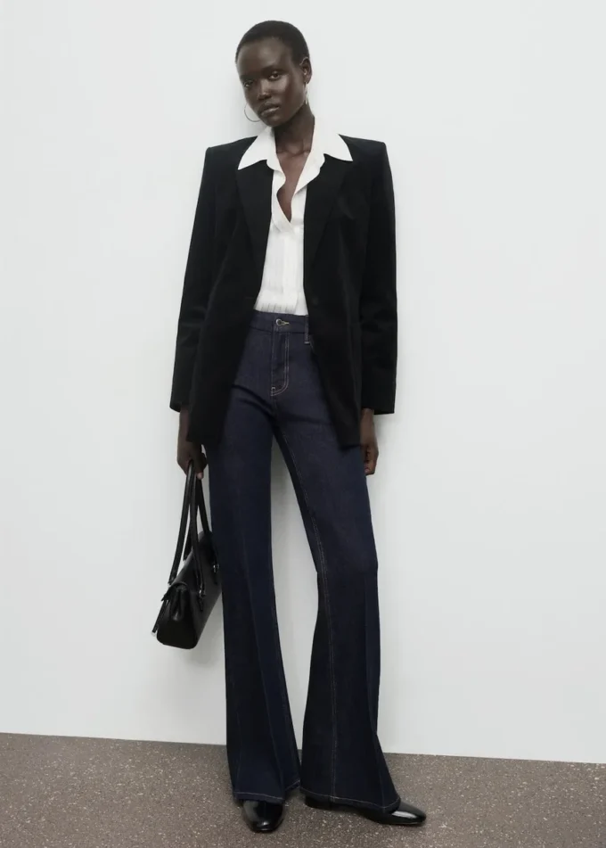 Aksamitna marynarka z kieszeniami Aksamitna marynarka z kieszeniami