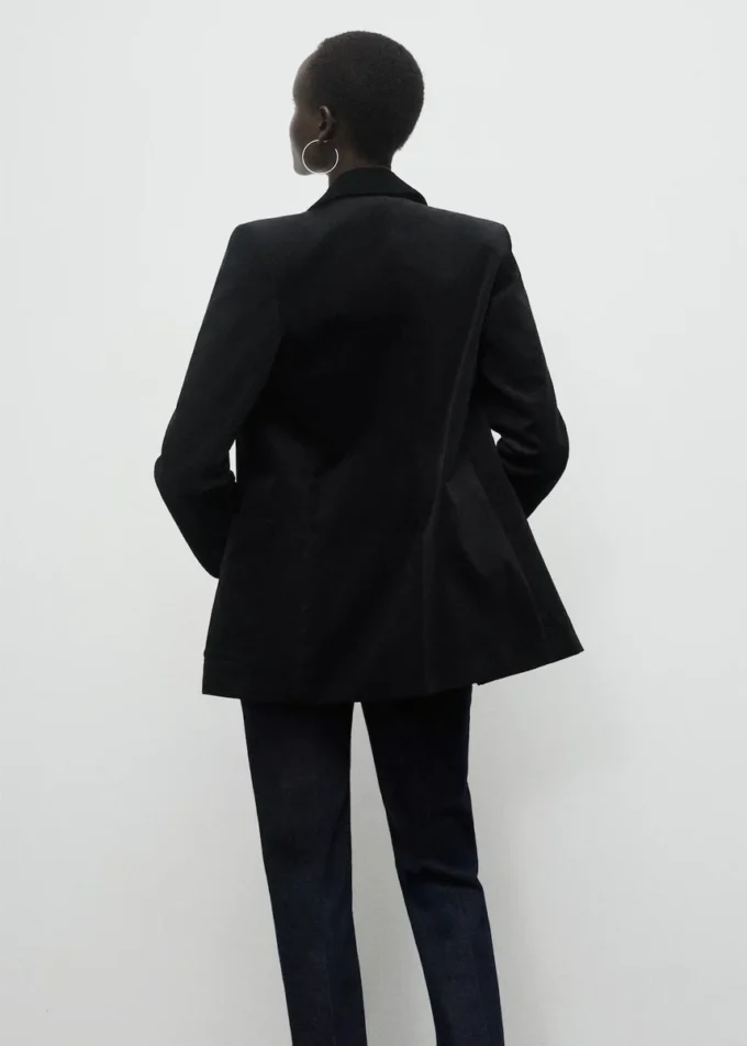 Aksamitna marynarka z kieszeniami Aksamitna marynarka z kieszeniami