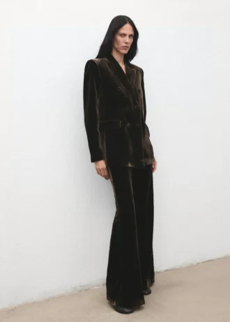 Aksamitne spodnie garniturowe