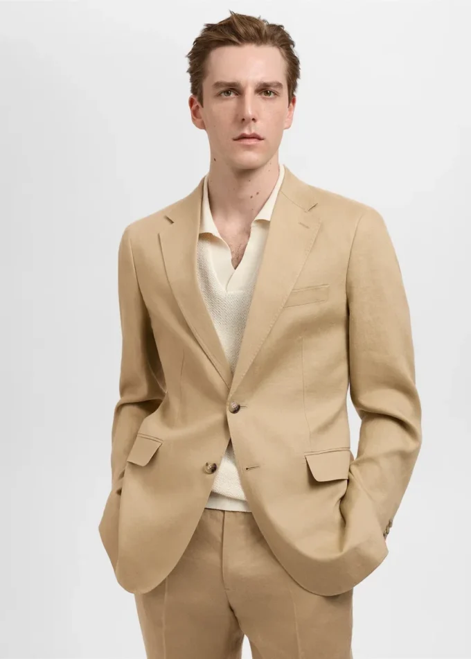 Amalfi 100% len, dopasowana marynarka Amalfi 100% len, dopasowana marynarka