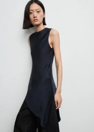 Asymetryczna satynowa bluzka