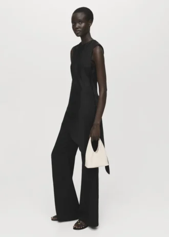 Asymetryczna satynowa bluzka