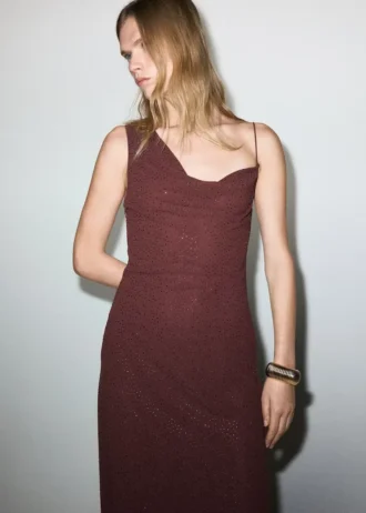 Asymetryczna sukienka z kryształkami