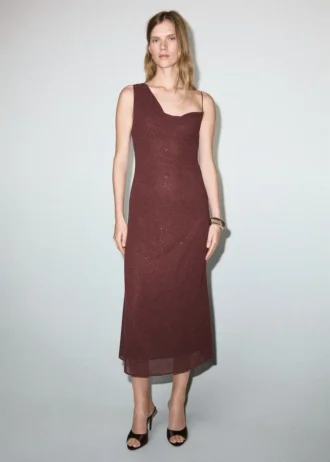 Asymetryczna sukienka z kryształkami