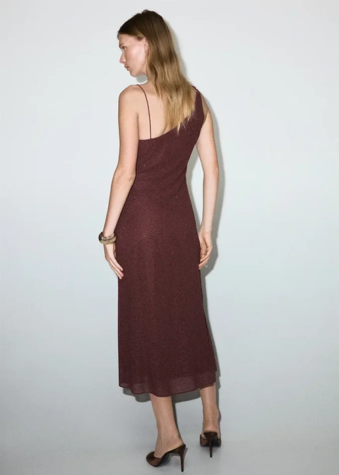 Asymetryczna sukienka z kryształkami