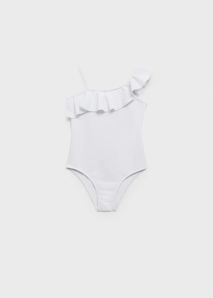 Asymetryczny strój kąpielowy z falbanami Asymetryczny strój kąpielowy z falbanami