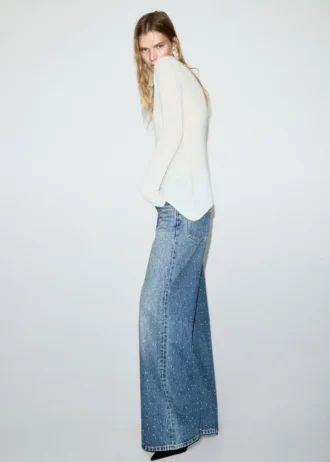 Asymetryczny sweter z mieszanki alpaki i wełny