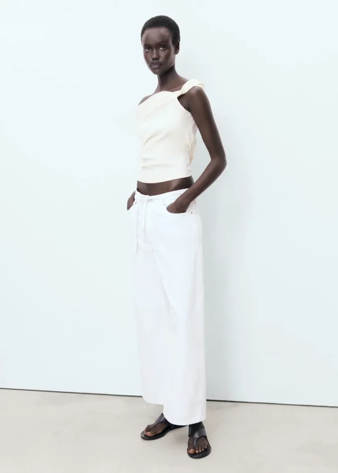 Asymetryczny top bez ramiączek Asymetryczny top bez ramiączek