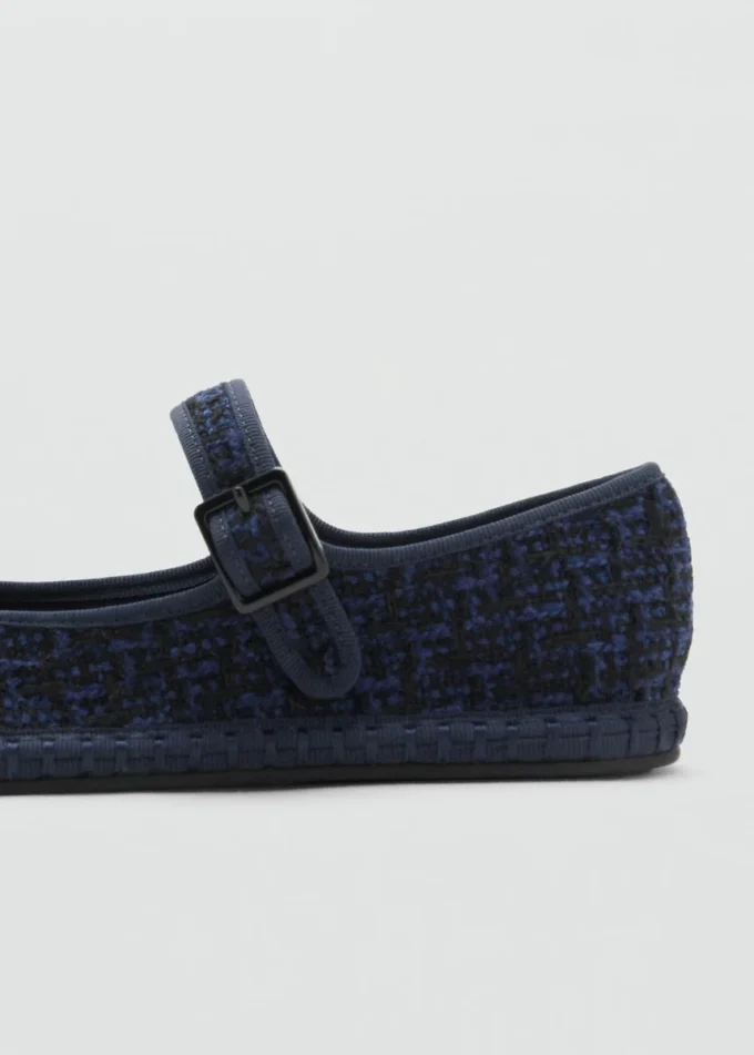 Baletki z tweedu Baletki z tweedu