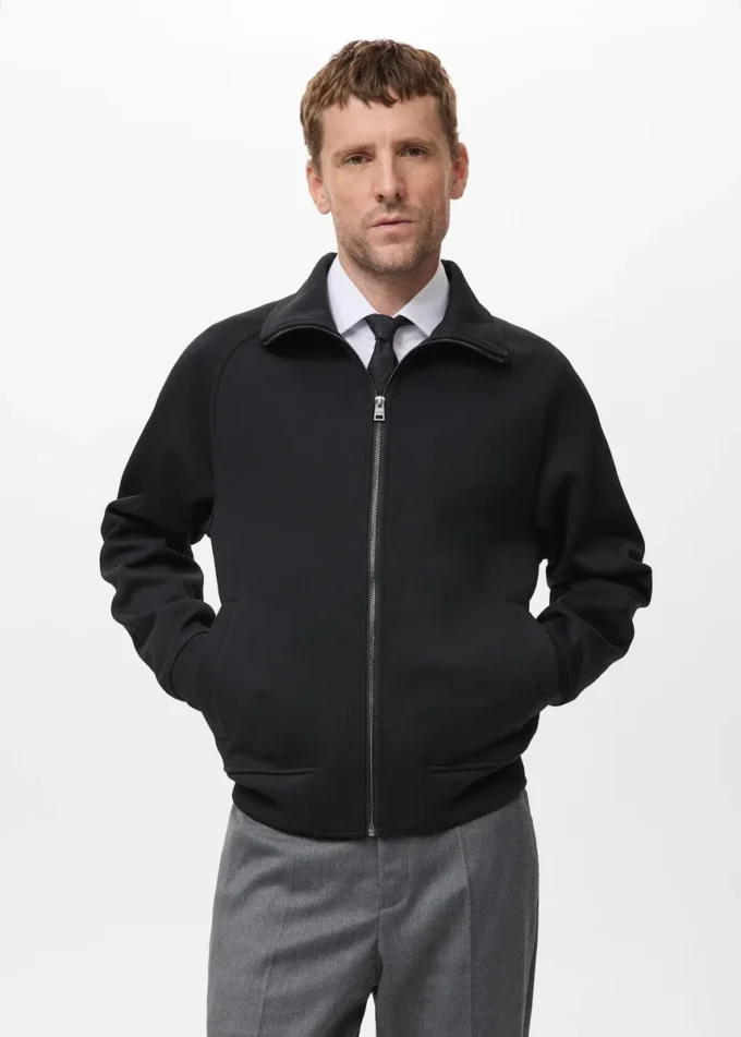 Bawełniana bluza z zamkiem błyskawicznym Bawełniana bluza z zamkiem błyskawicznym