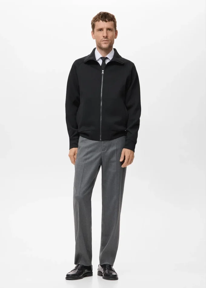 Bawełniana bluza z zamkiem błyskawicznym Bawełniana bluza z zamkiem błyskawicznym