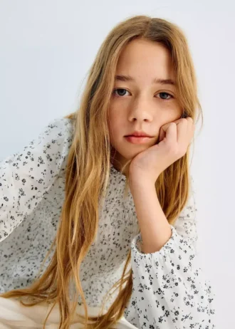 Bawełniana bluzka w kwiatowy wzór