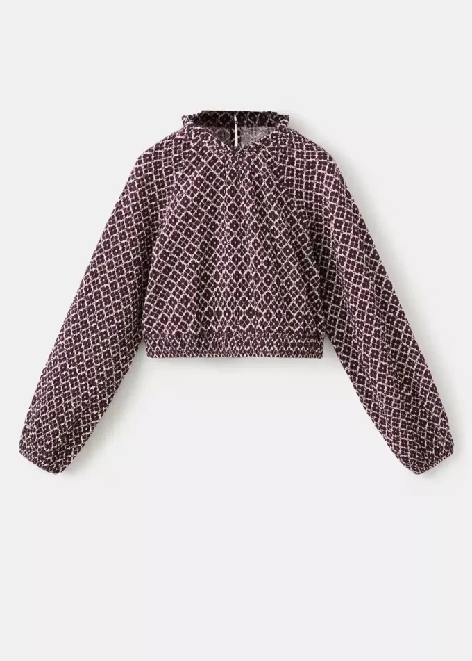 Bawełniana bluzka w kwiatowy wzór Bawełniana bluzka w kwiatowy wzór