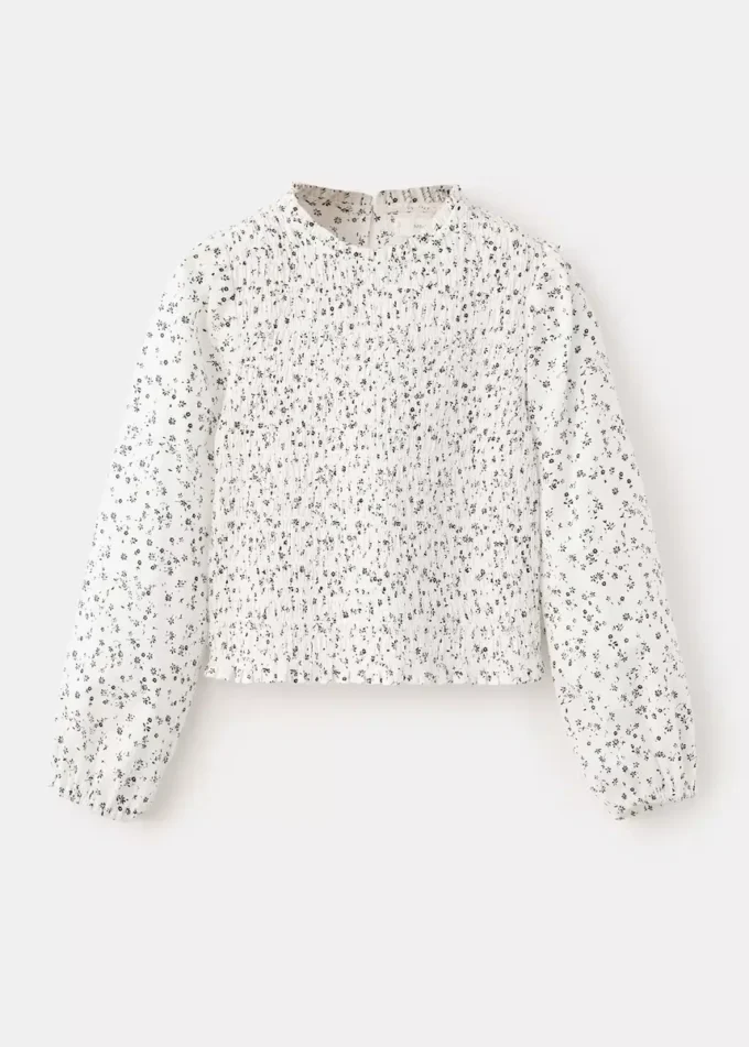 Bawełniana bluzka w kwiatowy wzór Bawełniana bluzka w kwiatowy wzór