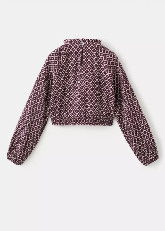 Bawełniana bluzka w kwiatowy wzór Bawełniana bluzka w kwiatowy wzór