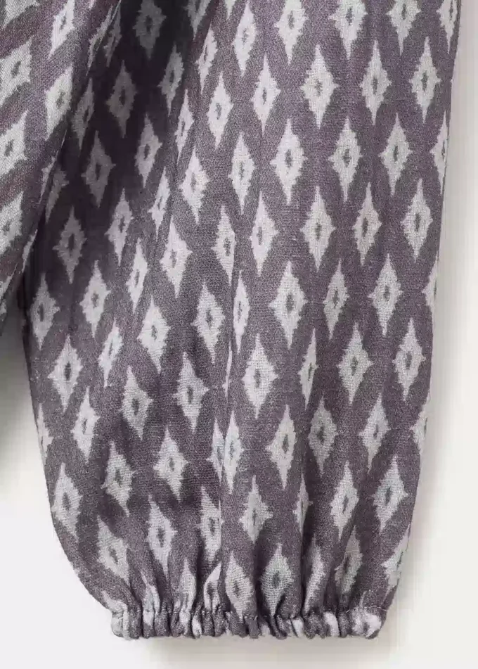 Bawełniana bluzka z etnicznym nadrukiem Bawełniana bluzka z etnicznym nadrukiem