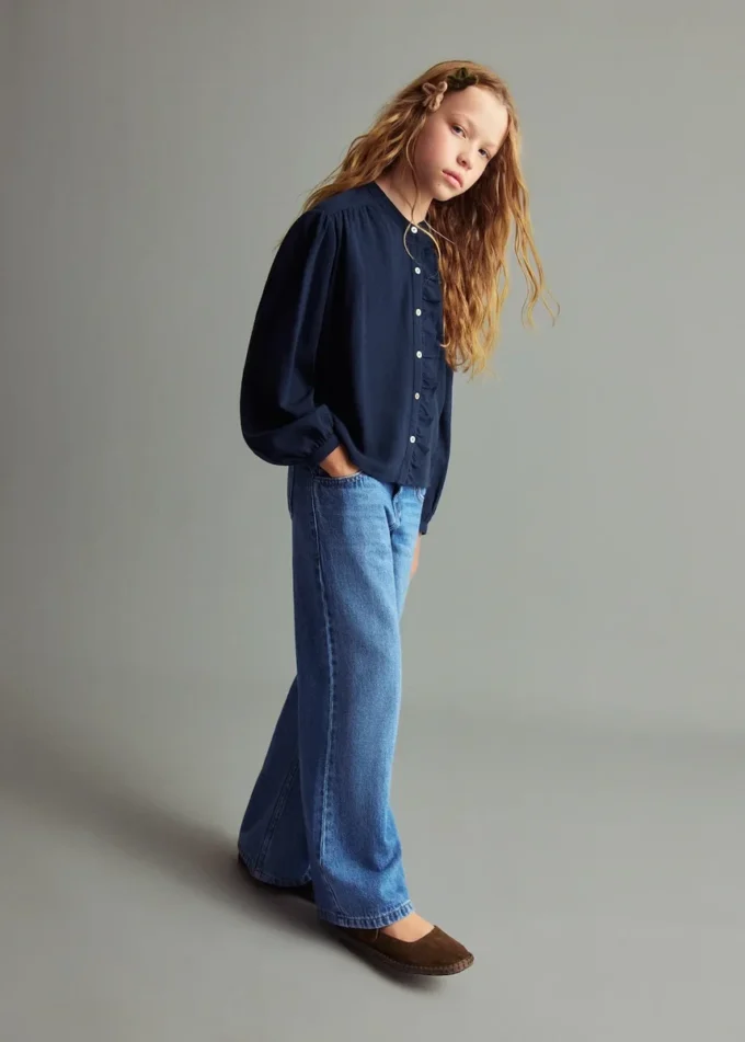 Bawełniana bluzka z falbanami Bawełniana bluzka z falbanami