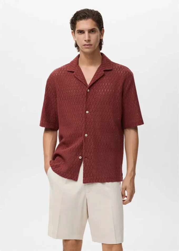 Bawełniana bluzka z koronkowymi detalami Bawełniana bluzka z koronkowymi detalami