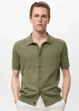 Bawełniana bluzka z koronkowymi detalami