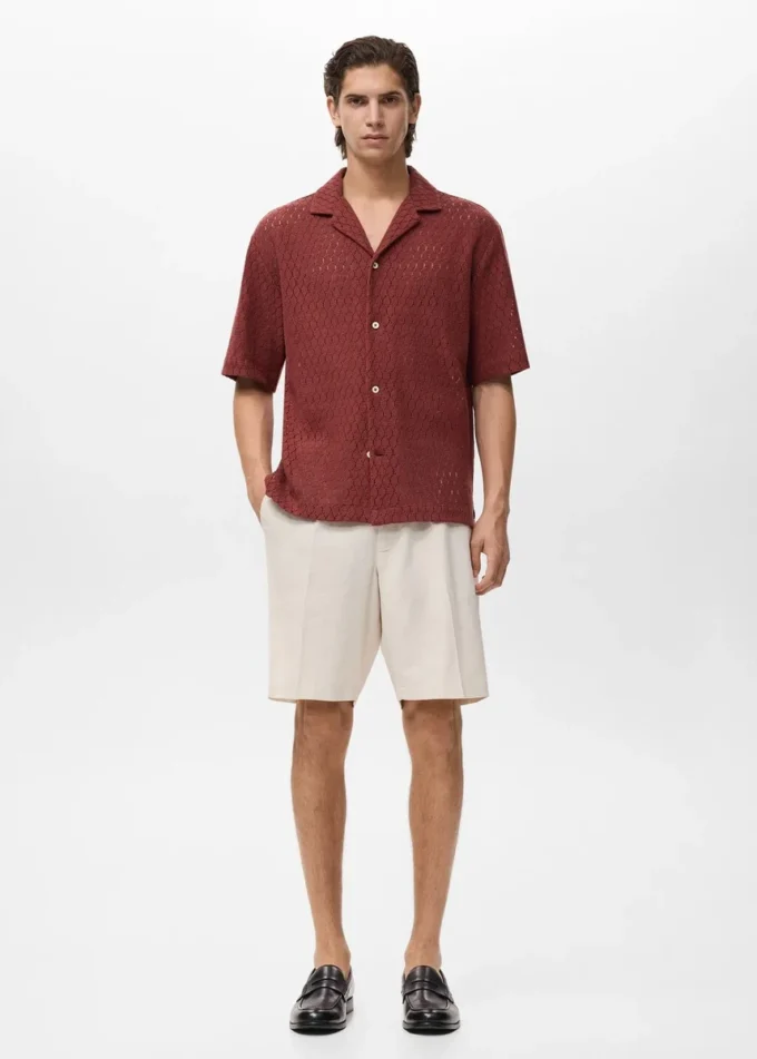 Bawełniana bluzka z koronkowymi detalami Bawełniana bluzka z koronkowymi detalami