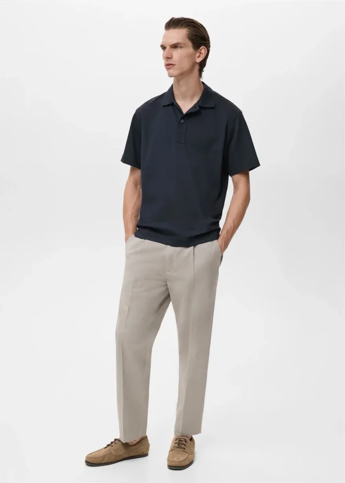 Bawełniana koszulka polo o luźnym kroju Bawełniana koszulka polo o luźnym kroju