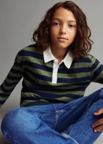 Bawełniana koszulka polo w paski