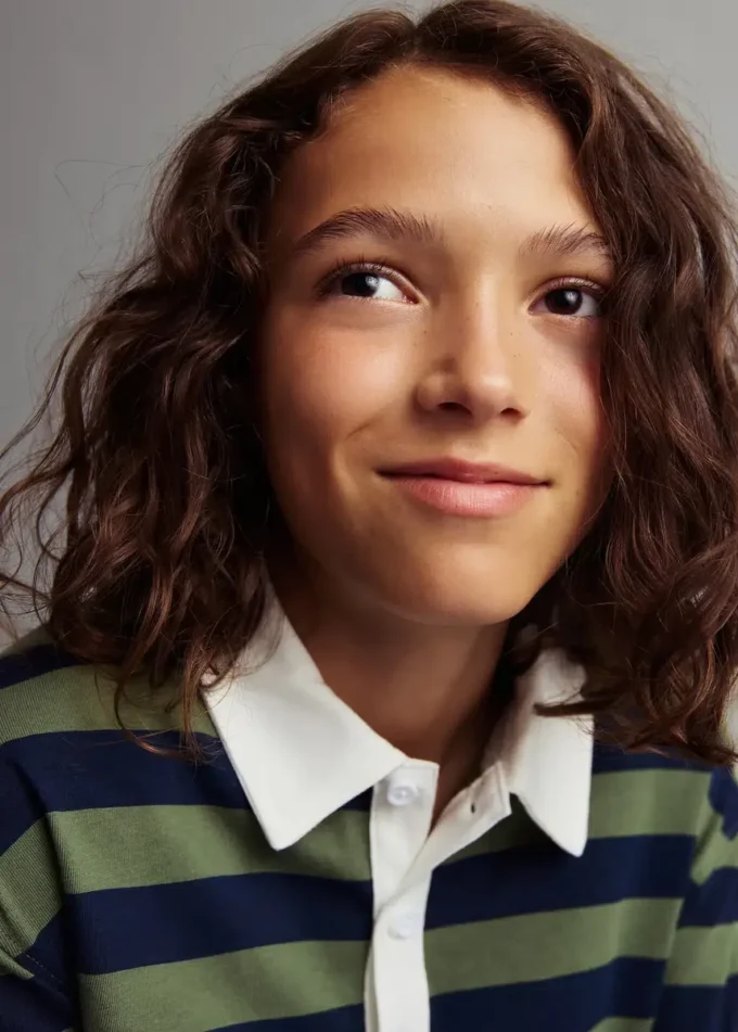 Bawełniana koszulka polo w paski Bawełniana koszulka polo w paski