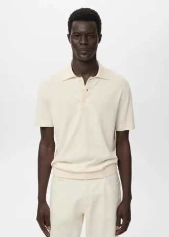 Bawełniana koszulka polo z dzianiny