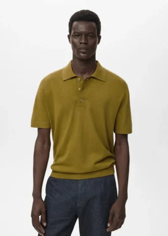 Bawełniana koszulka polo z dzianiny