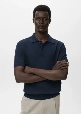 Bawełniana koszulka polo z dzianiny