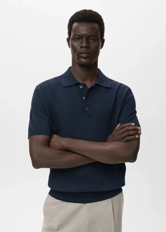 Bawełniana koszulka polo z dzianiny Bawełniana koszulka polo z dzianiny