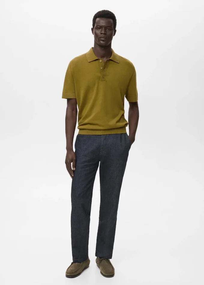 Bawełniana koszulka polo z dzianiny Bawełniana koszulka polo z dzianiny