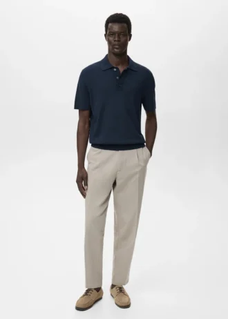 Bawełniana koszulka polo z dzianiny