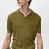 Bawełniana koszulka polo z mikrostrukturą Bawełniana koszulka polo z mikrostrukturą