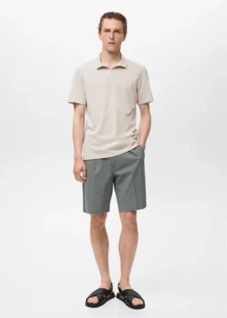 Bawełniana koszulka polo z pikowanego materiału