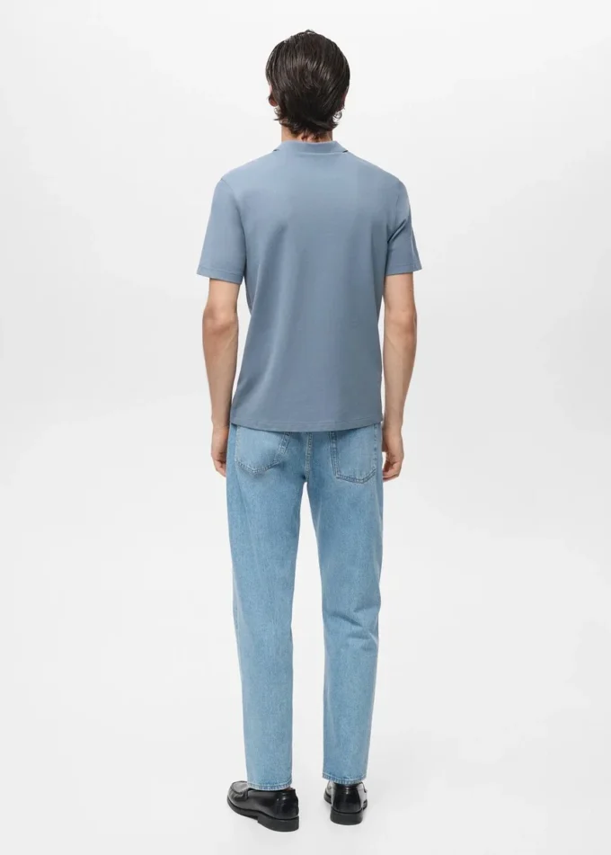 Bawełniana koszulka polo z pikowanego materiału Bawełniana koszulka polo z pikowanego materiału