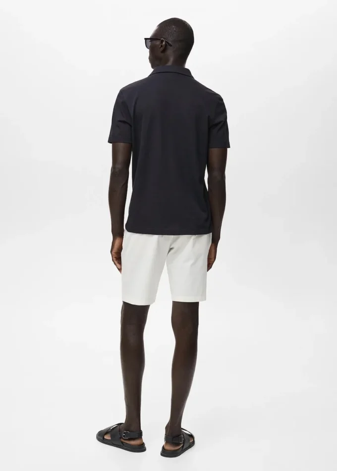 Bawełniana koszulka polo z pikowanego materiału