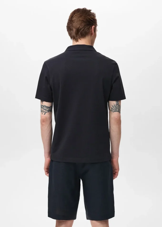 Bawełniana koszulka polo z pikowanego materiału