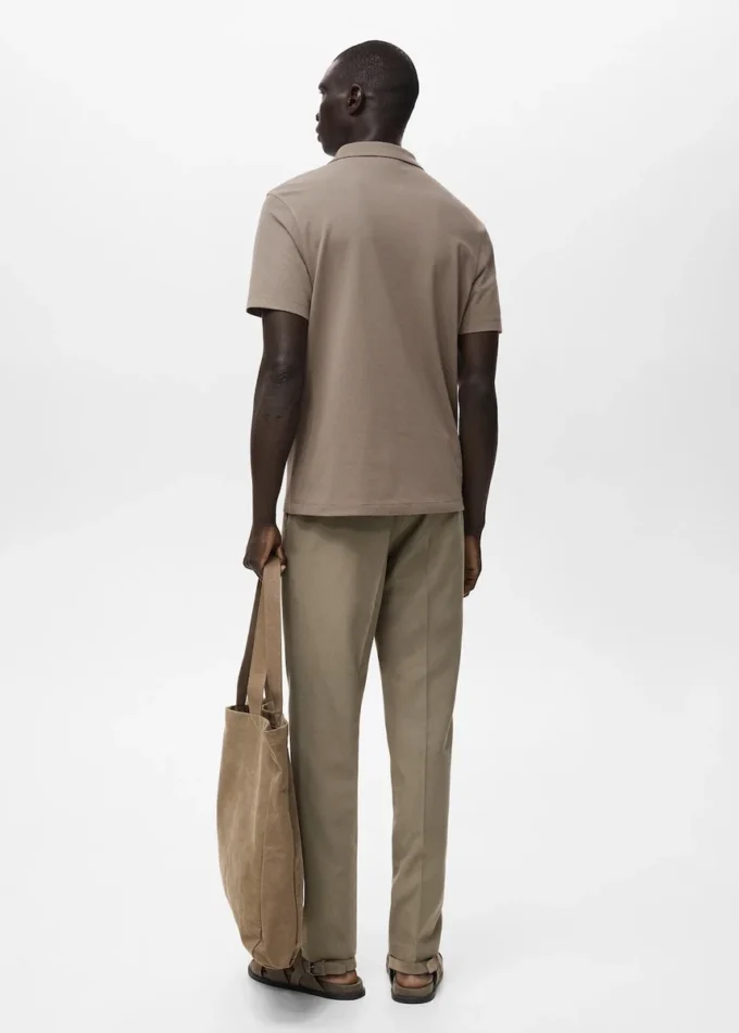 Bawełniana koszulka polo z pikowanego materiału Bawełniana koszulka polo z pikowanego materiału