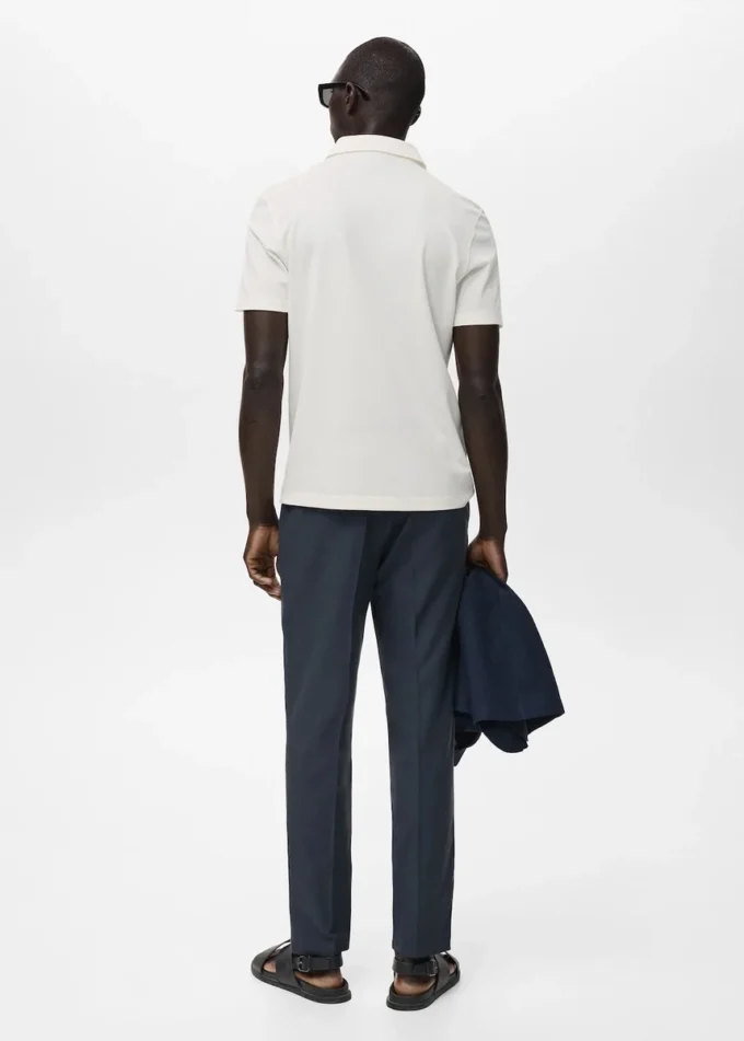 Bawełniana koszulka polo z pikowanego materiału Bawełniana koszulka polo z pikowanego materiału